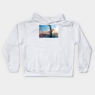 The Sun Prepares to Set on a Winter's Day Kids Hoodie